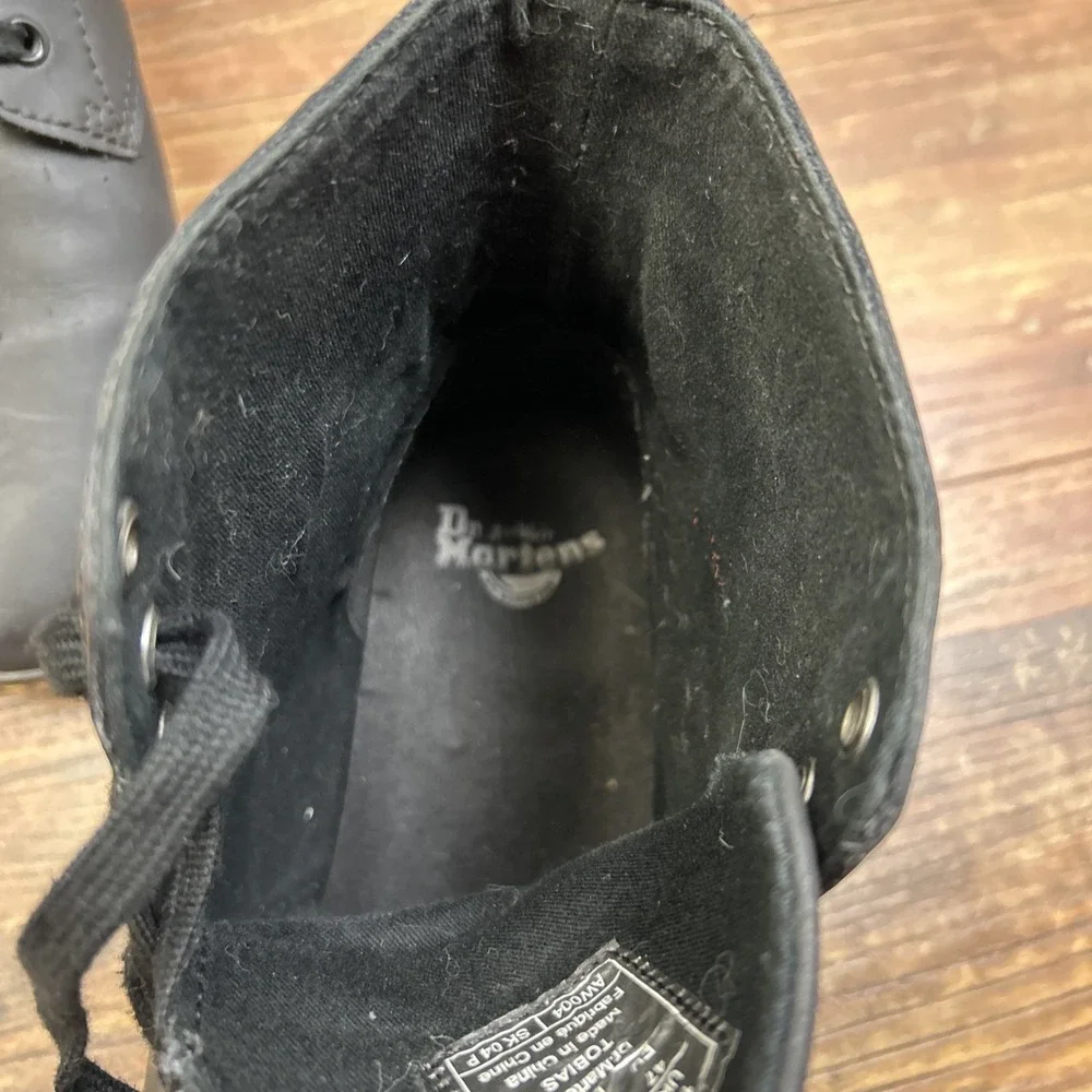 Dr. Martens Doc Boots Mens‎ 13M Black Leather Tobias Casual Goth Grunge