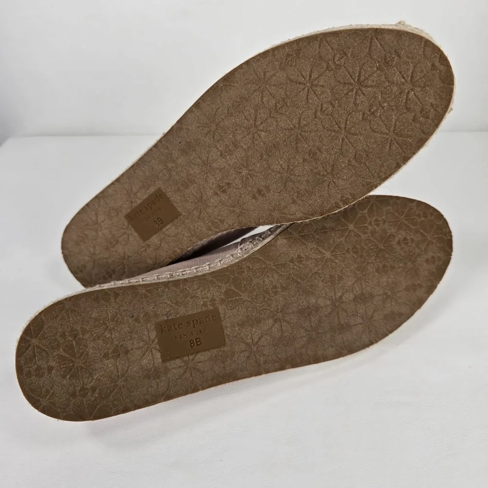 NEW KATE SPADE Garden‎ Giraffe Pale Vellum Espadrilles Size 8 B