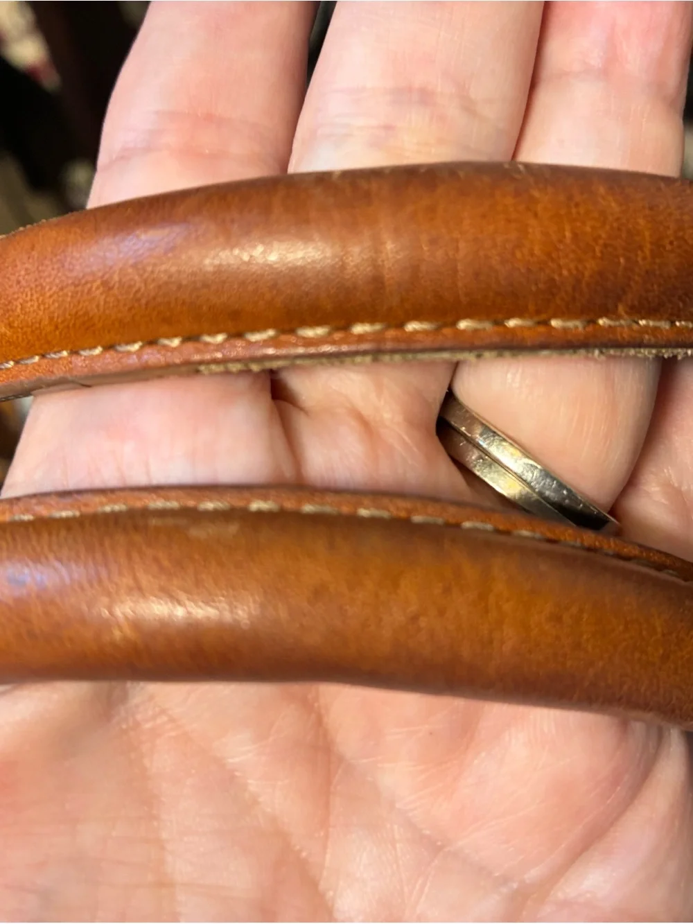Burberry leather handles
