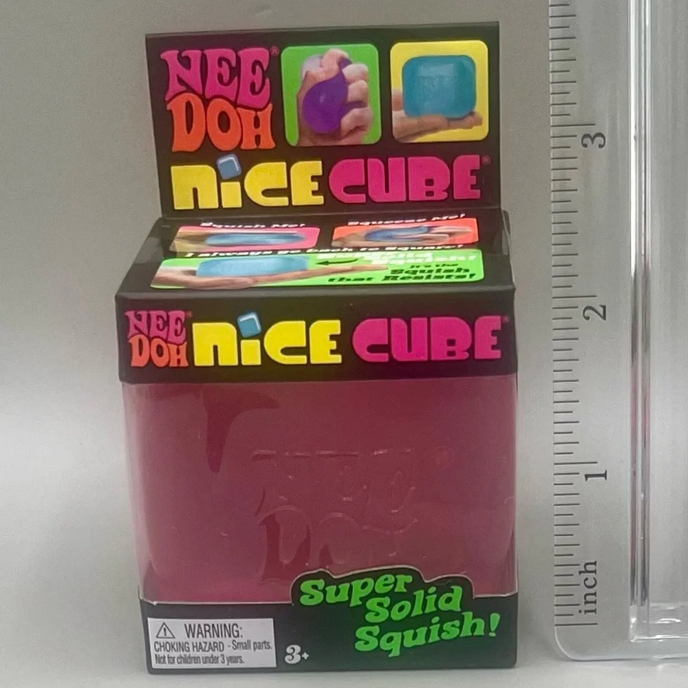 NEEDOH Nice Cube Super Solid Squish PINK 🩷 Squishy Sensory Stress Relief Toy NEW