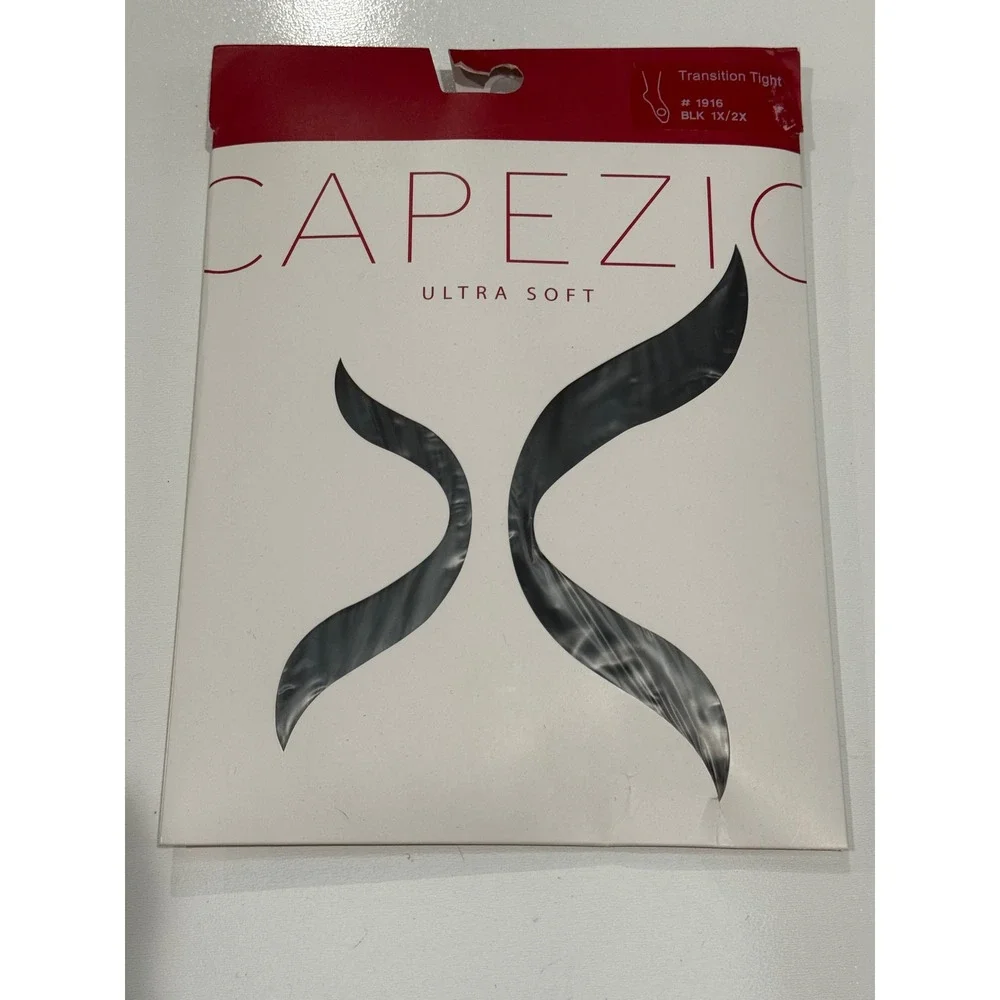 Capezio 1916 Ultra Soft Transition Tights Black Matte Semi-Opaque Size 1X/2X NIP