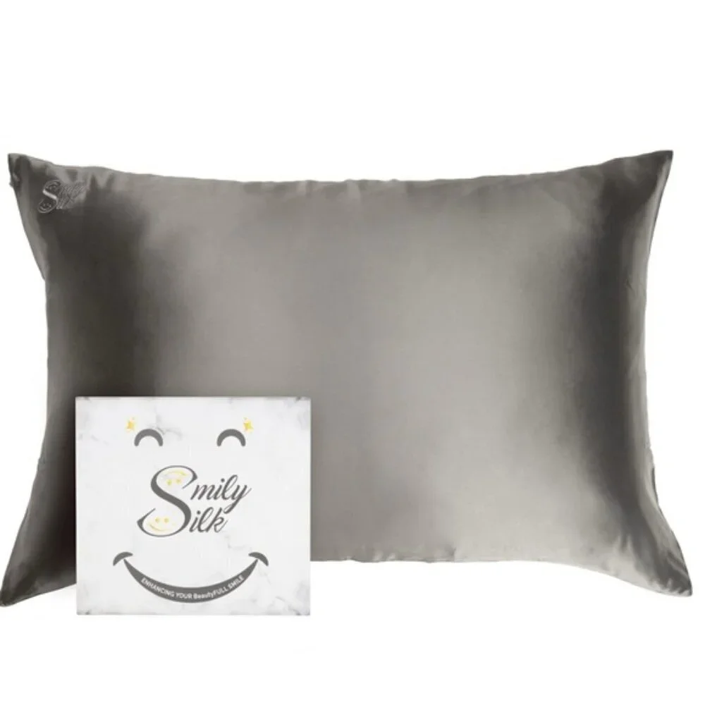 NWT Smily Silk Pillowcase - 100% Pure Mulberry Silk - 22Momme Highest Gr…
