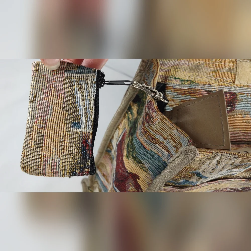 Jade tapestry tote