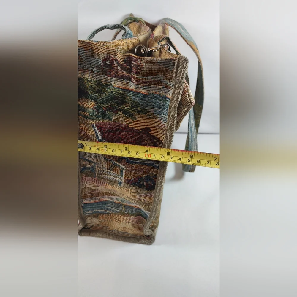 Jade tapestry tote