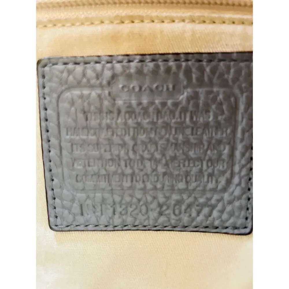 Coach large Legacy Dark gray pebble leather tote Shoulder bag 26477