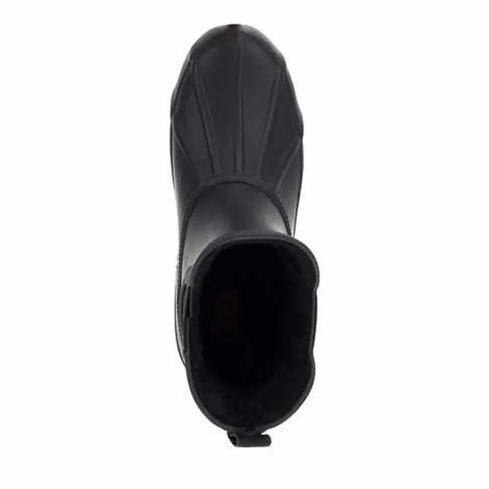 Chooka Winter Waterproof Rubber Plush Chelsea Rain Boots Black Lined size 6 or 7