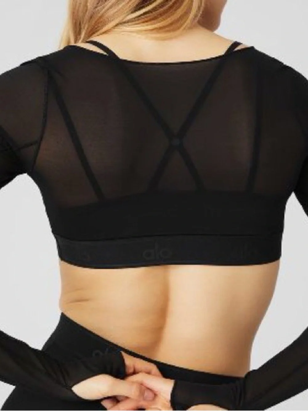 ALO Yoga black mesh