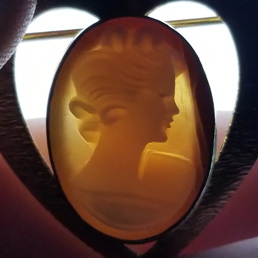 Vintage carved shell