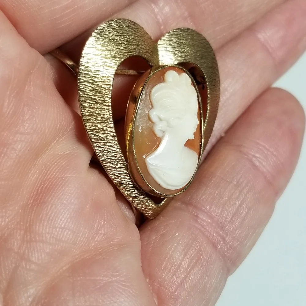 Vintage carved shell
