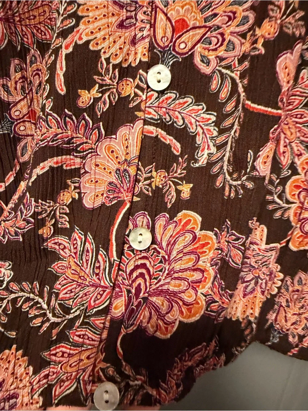 J. Jill Printed Crinkle-Textured Top XL Petite NWT