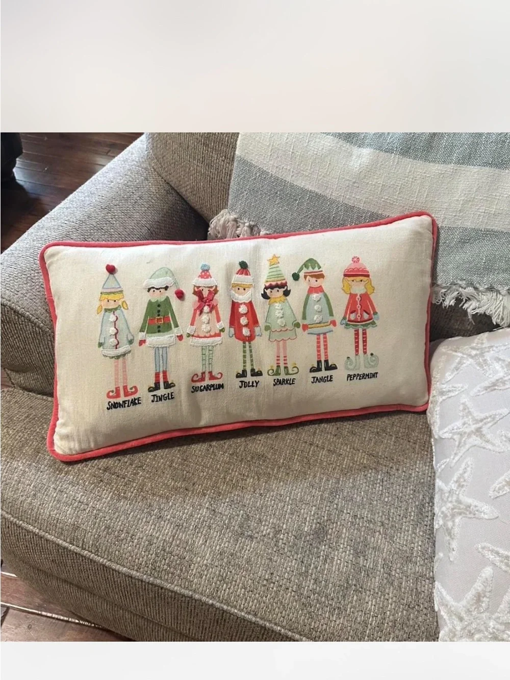 Creative Co-Op festive embroidered