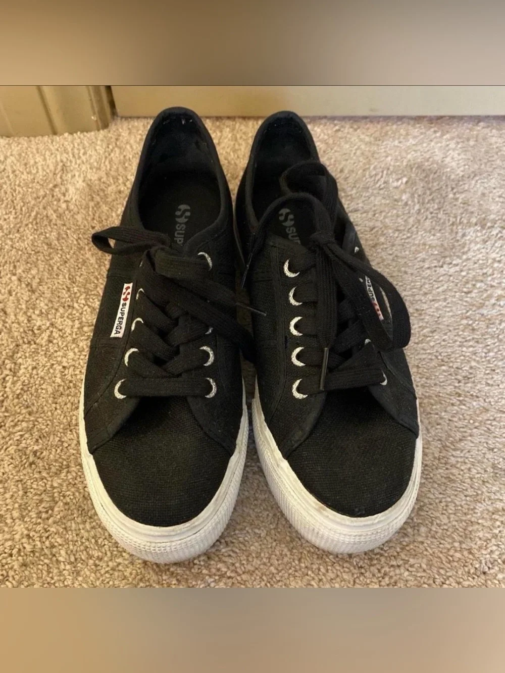 Superga black canvas