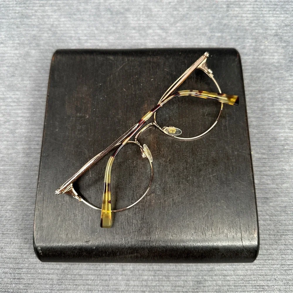 Warby Parker Ava M 2405 Rose Gold Black Cat Eye Y2K Eyeglasses 51-19-142