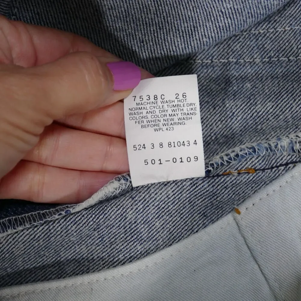Vtg 80's Levi’s 501 Preshrunk Jeans USA Deadstock NWT 32x34 Button Fly Acid Wash