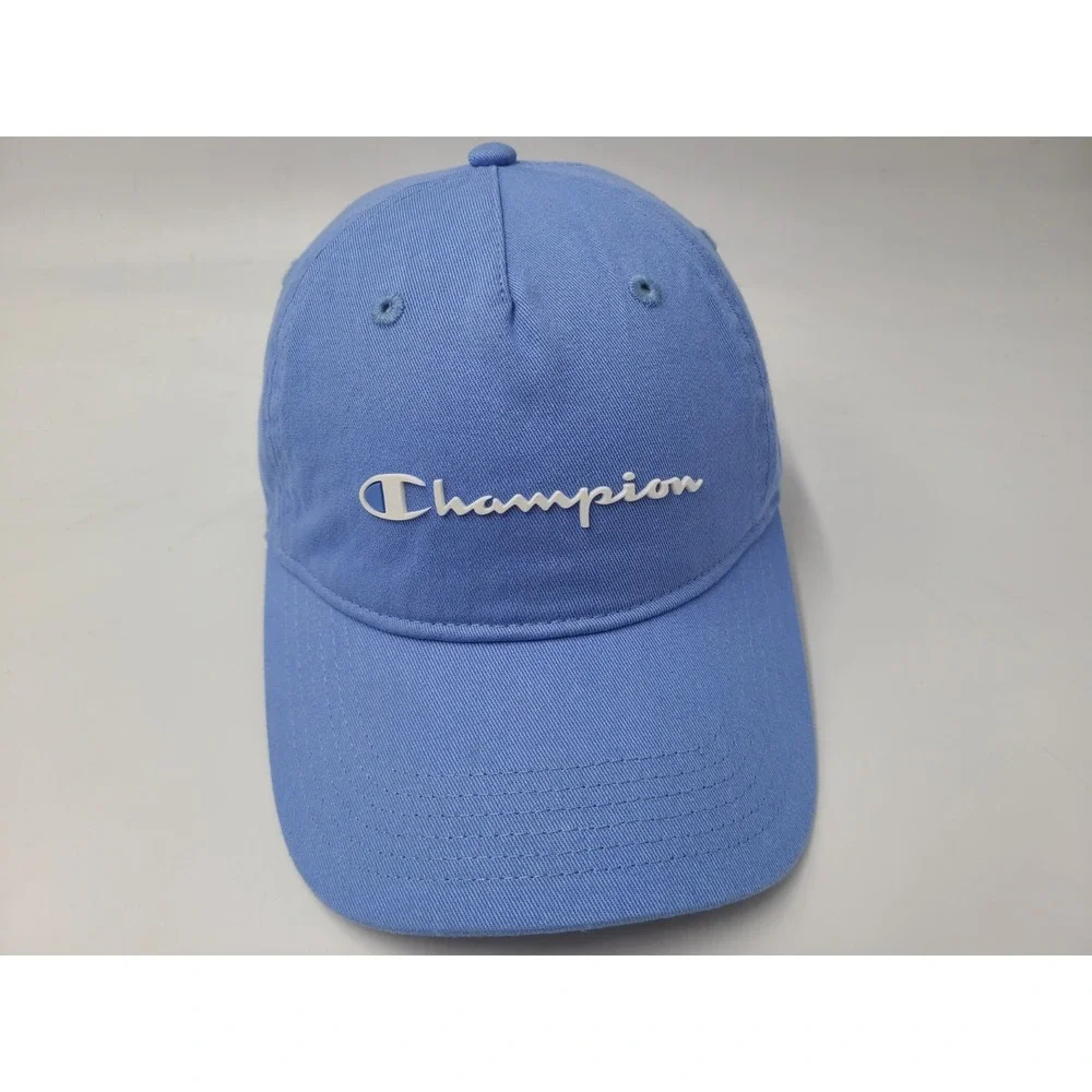 Women Champion Brand Strapback Adjustable Hat Cap Cotton Casual Sport Blue White