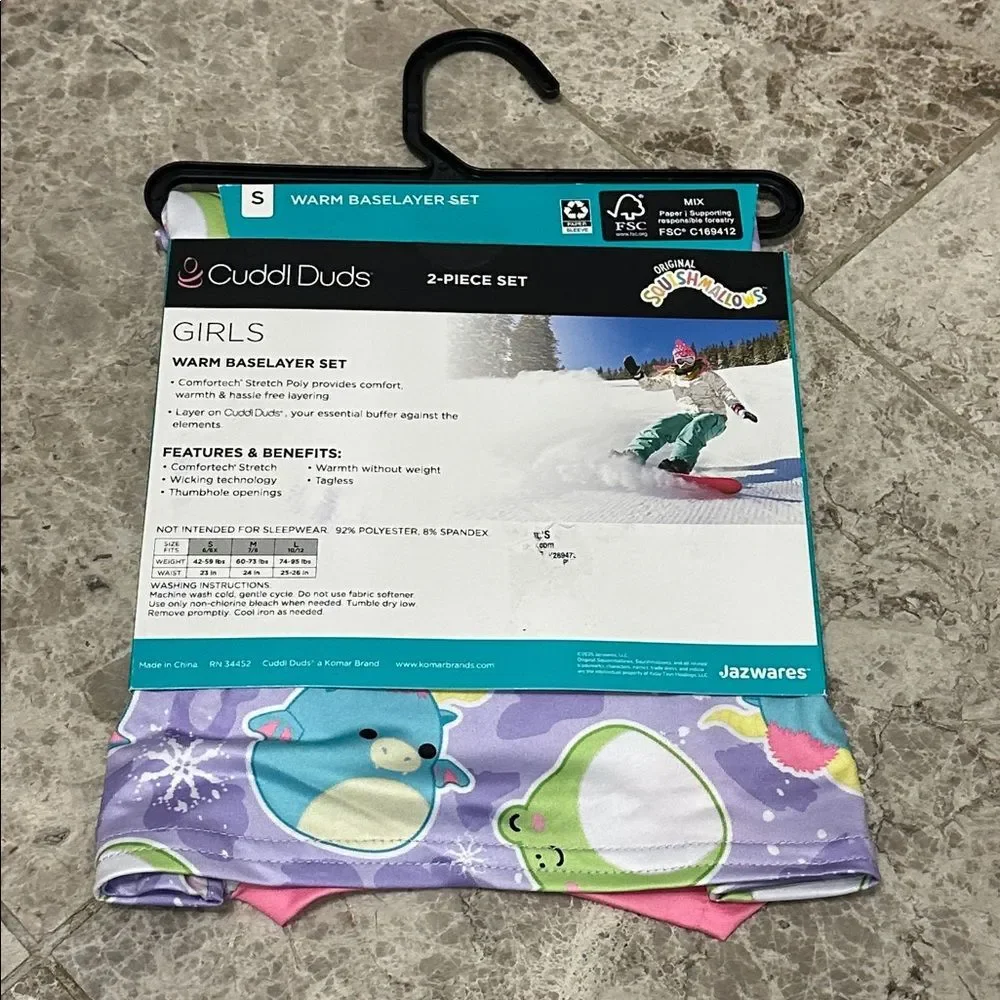Cuddl Duds thumbholes packaging