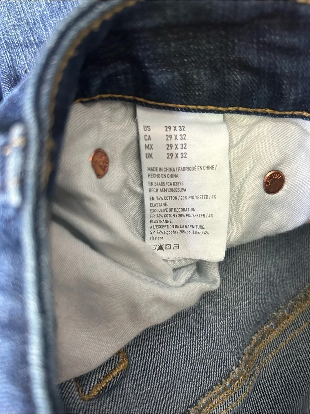 American Eagle Outfitters blue distressed