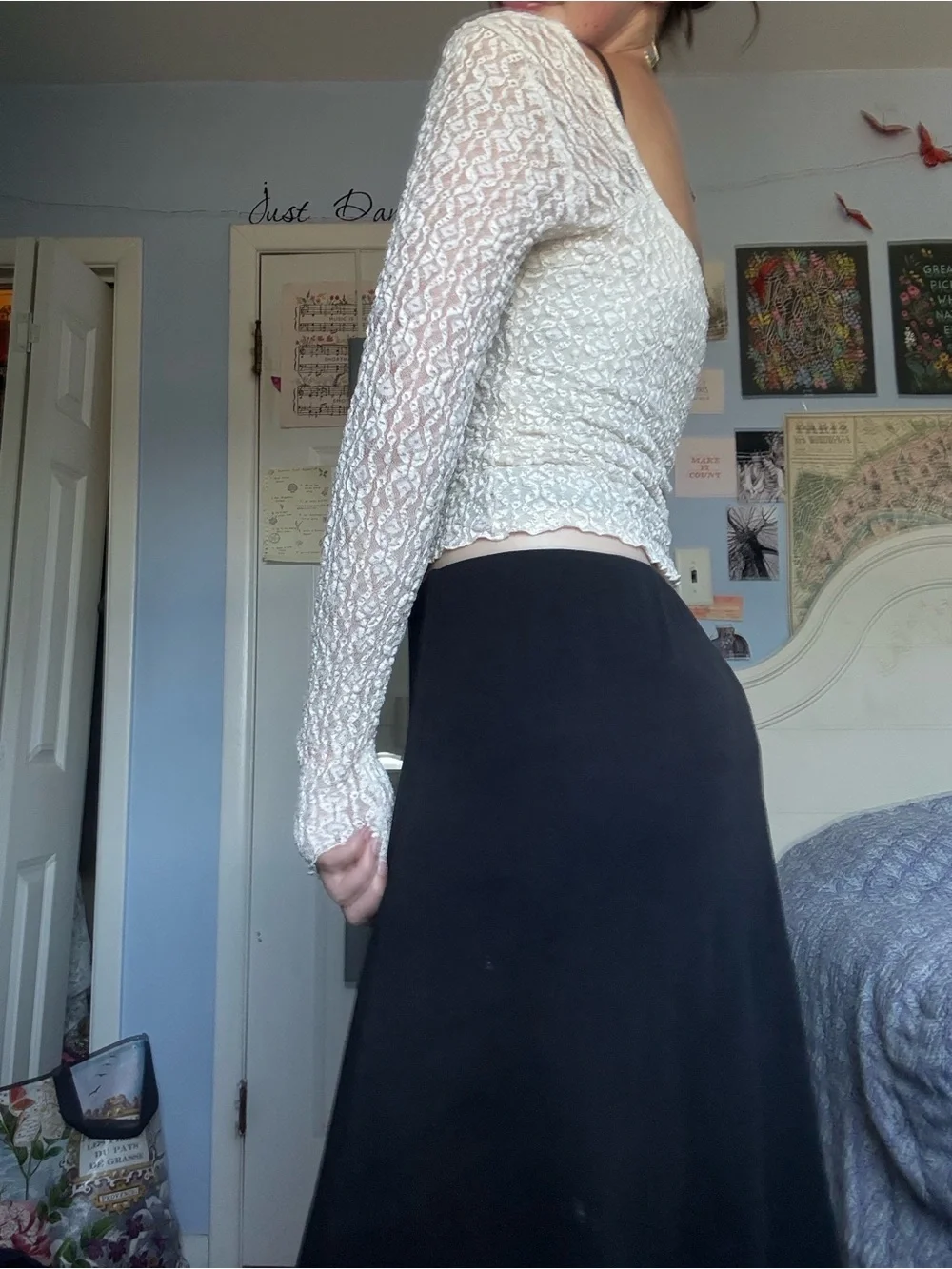 Anthropologie white textured