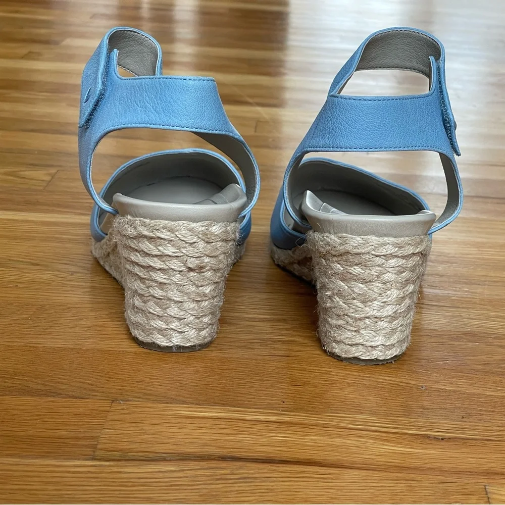 Vionic Blue Espadrille Wedge Sandals