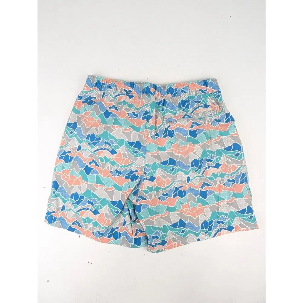 The North Face Men's Medium Mountain Shorts - Blue/Teal/Coral