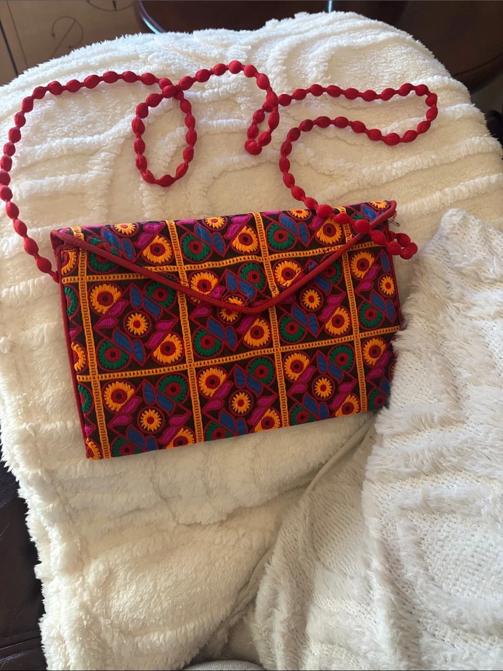 Ethnic Indian Wear geometric motifs clutch