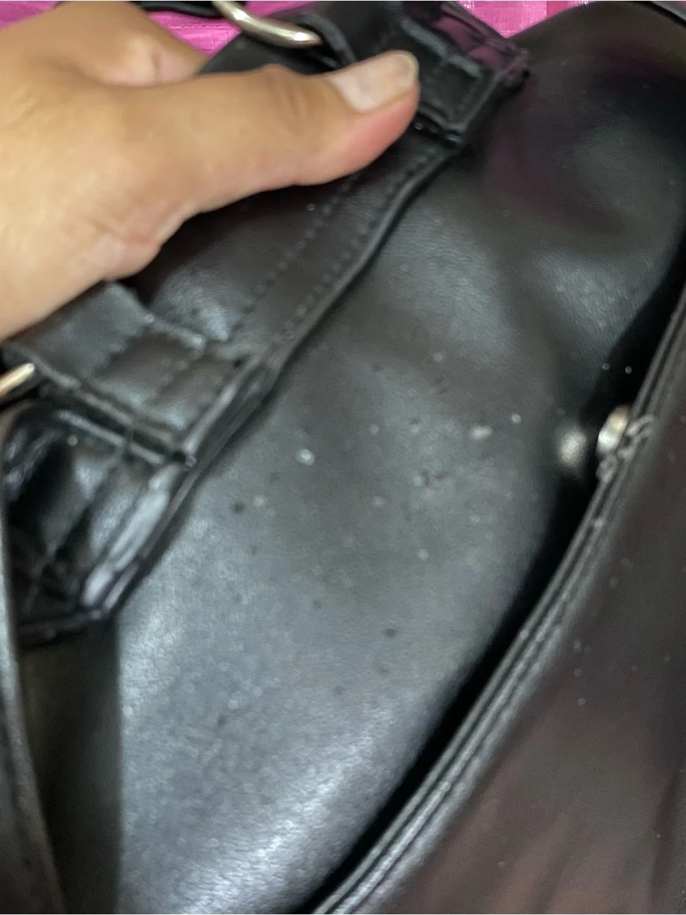 Christian Siriano black faux