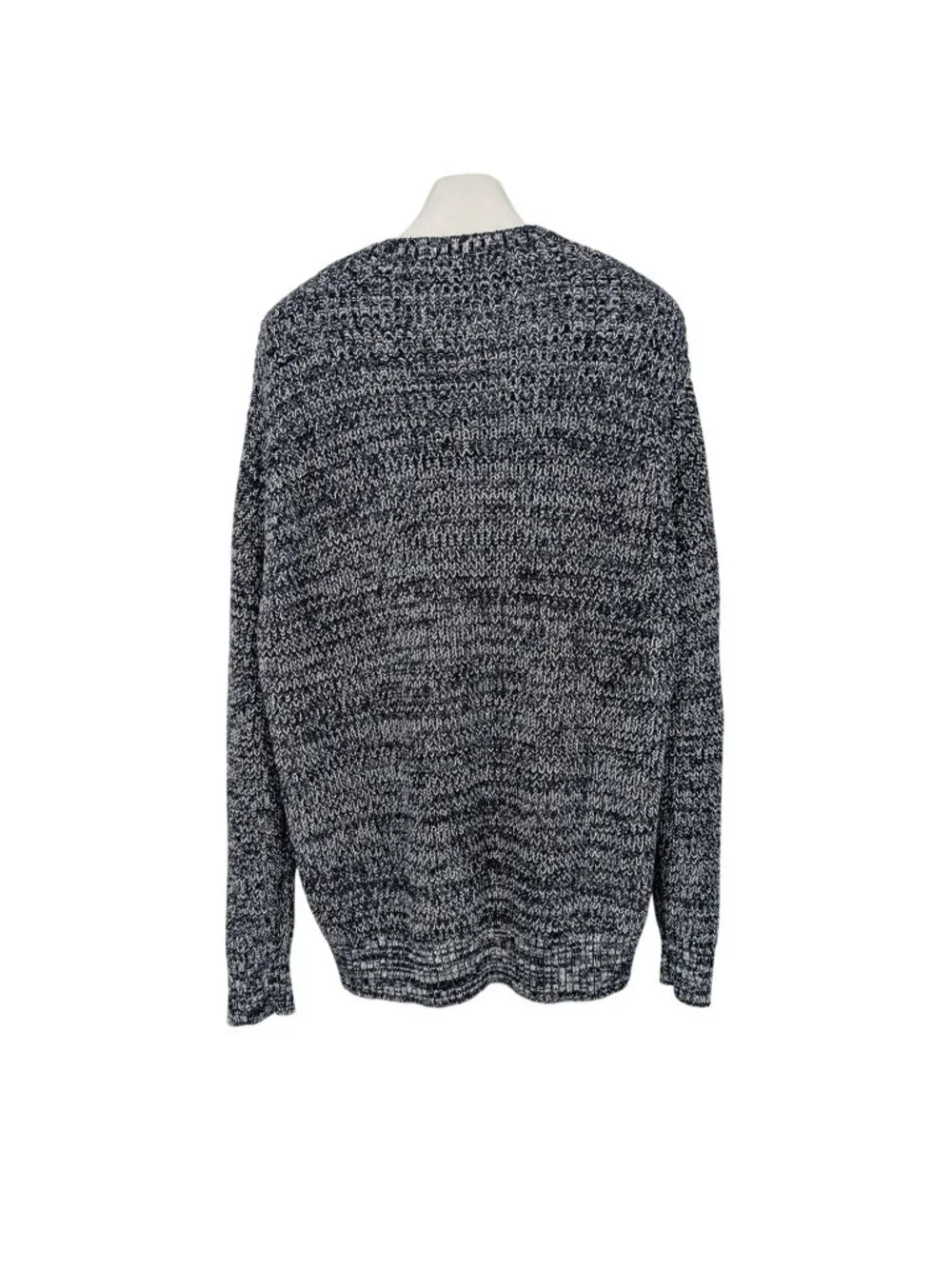 Marled Knit Crewneck Sweater Pullover Neutral Office Minimalist Capsule XXLarge
