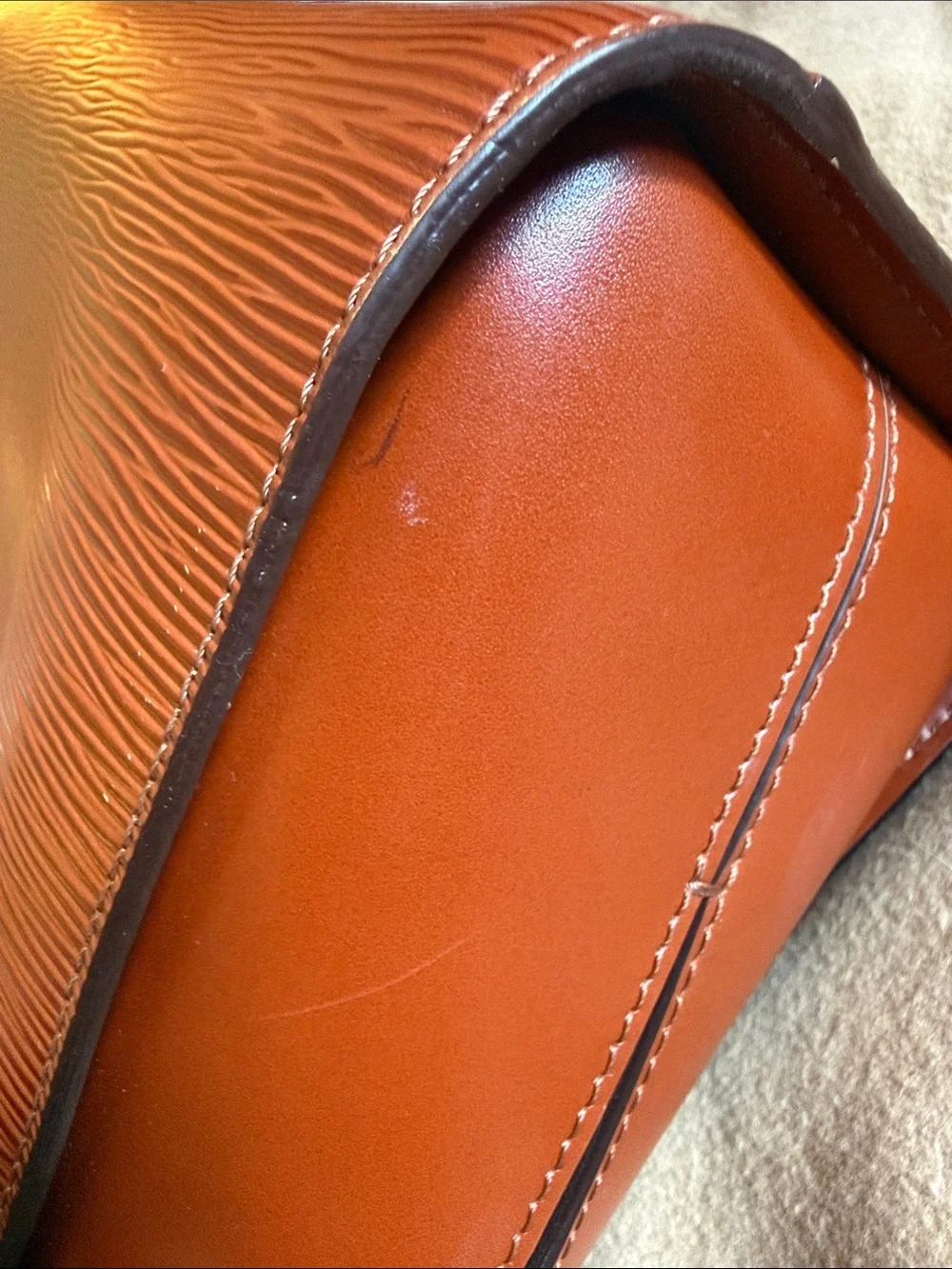 Louis Vuitton Epi Duplex tote in  Kenyan fawn RARE VINTAGE