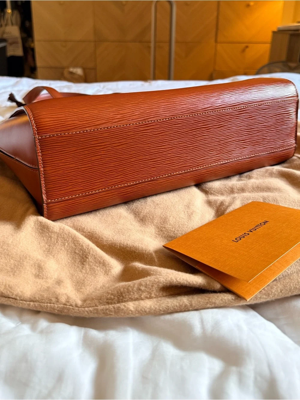 Louis Vuitton Epi Duplex tote in  Kenyan fawn RARE VINTAGE