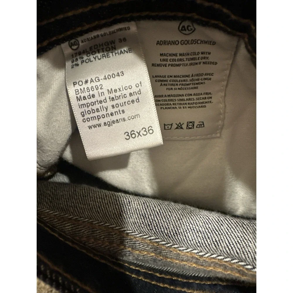 AG Adriano Goldschmied The Everett Slim Straight Dark Wash Mens‎ Pants 36x36(37)