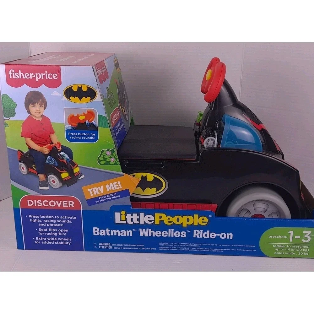 Fisher Price Little‎ People Batman Wheelies Ride On Toddler To Preschool New