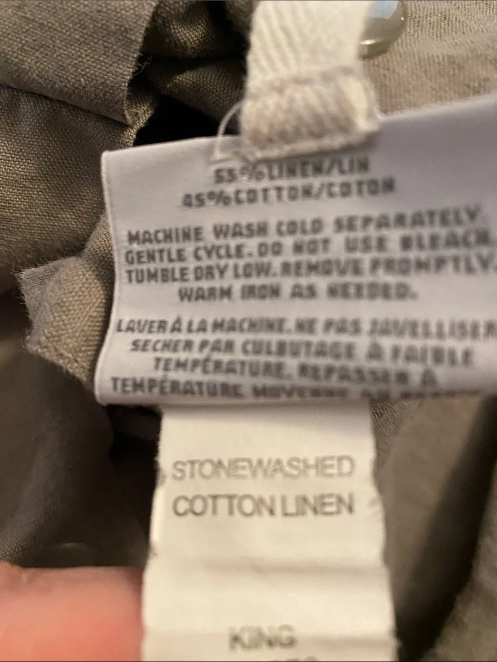 Restoration Hardware Stonewashed Duvet Cover