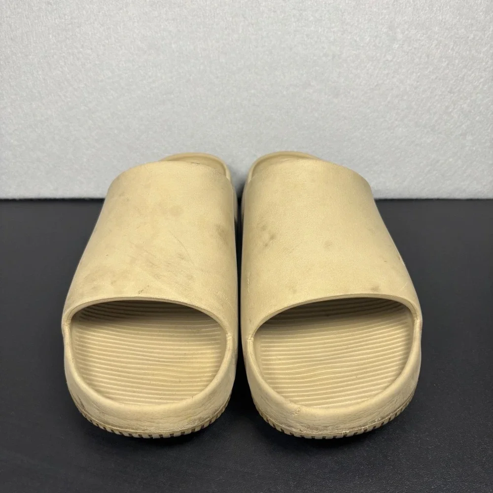 Nike Calm Slide Sandals FD4116-200 Sesame Men's Size 12 Women's 13 Slip On Shoes