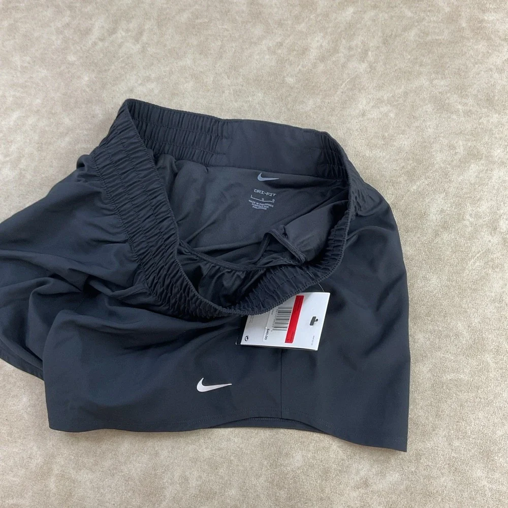 Nike One Shorts Women Sz L Dri-FIT Mid-Rise 3