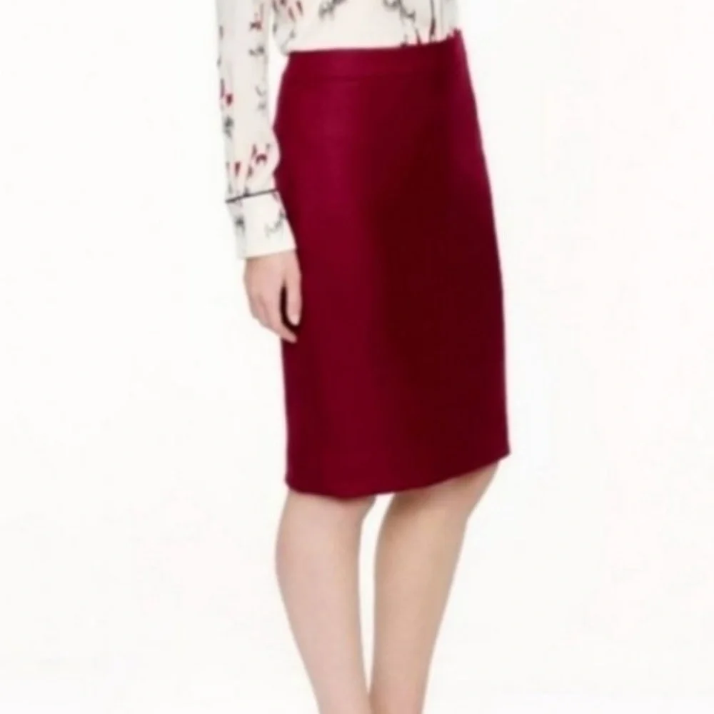J. Crew NWT No. 2 pencil skirt in burgundy