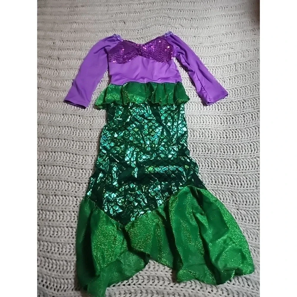 Little Mermaid Costume Dress Aerial Girl XS (2) Dress Up HALLOWEEN DISNEY VACA