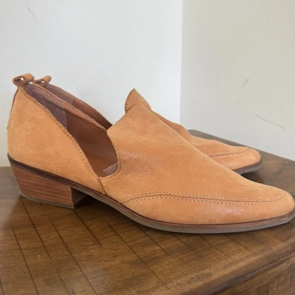 Lucky Brand Tan Leather Shootie Booties Women's 11 Western Boho Comfort