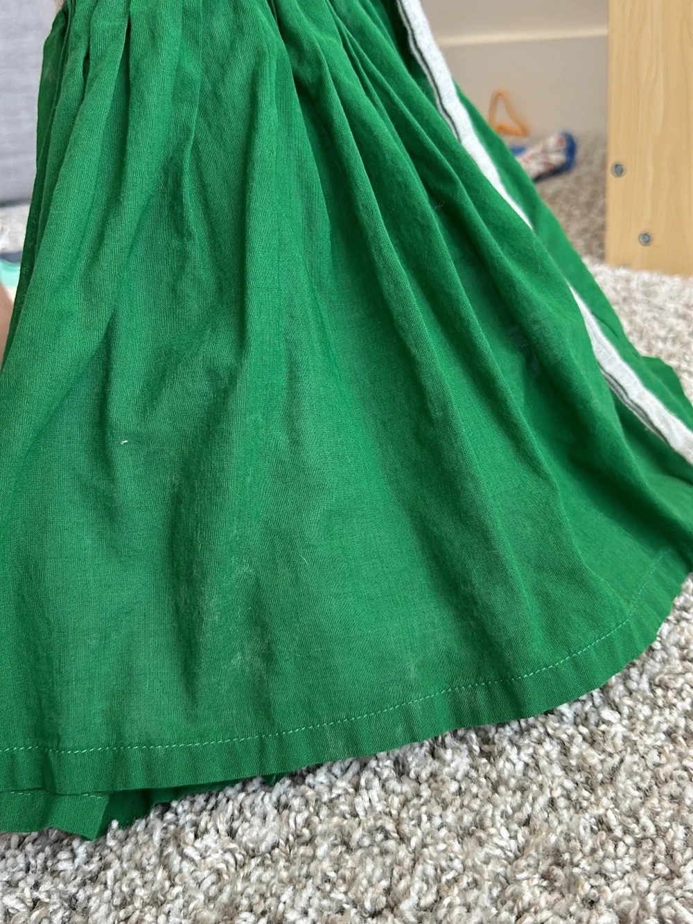 Well Dressed Wolf Green and Cream Toddler Dress