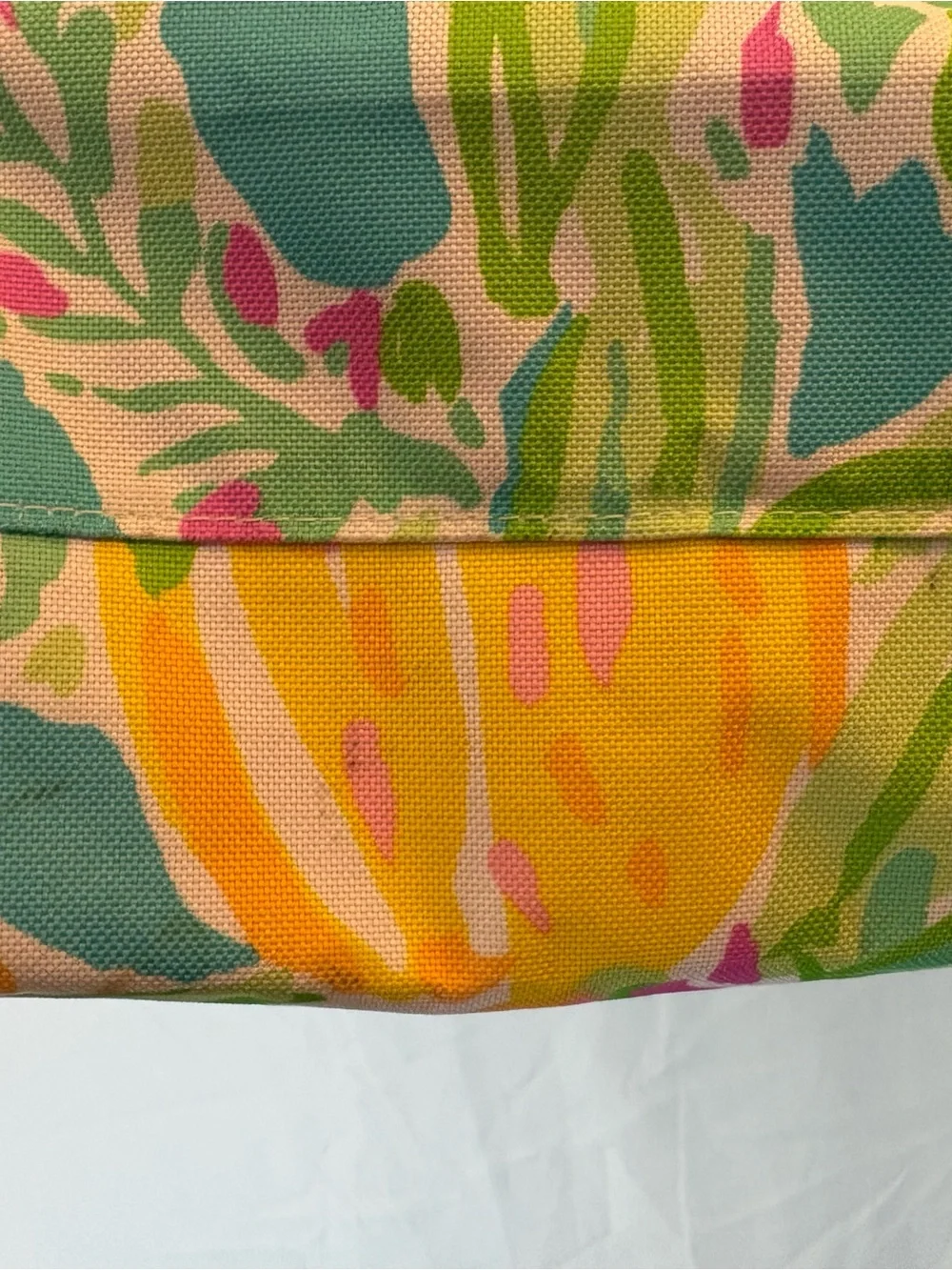 Lilly Pulitzer Lemon Floral Tote with Pink Handles
