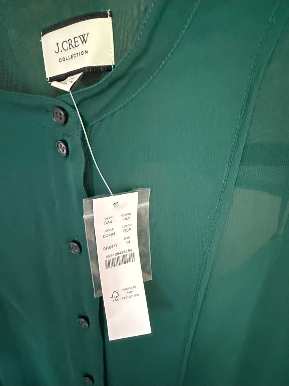 J. Crew flowing tiered