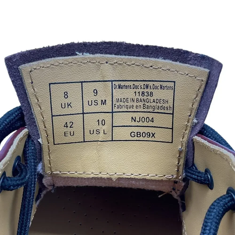 Dr. Martens burgundy leather