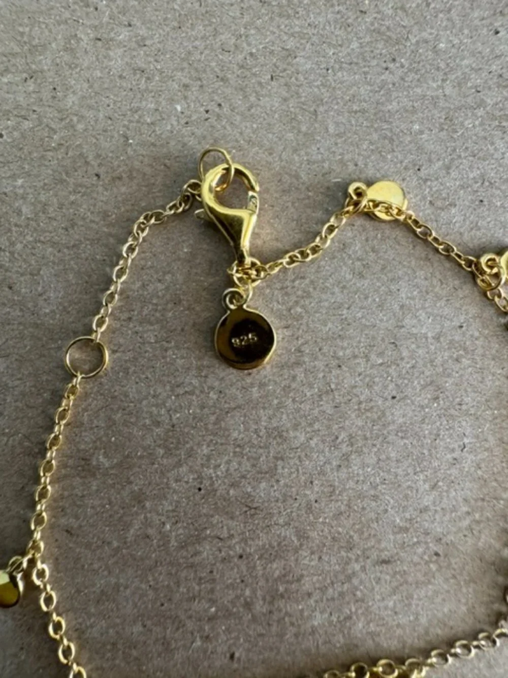 J.Crew 14k gold‑plated dot charm bracelet in yellow gold
