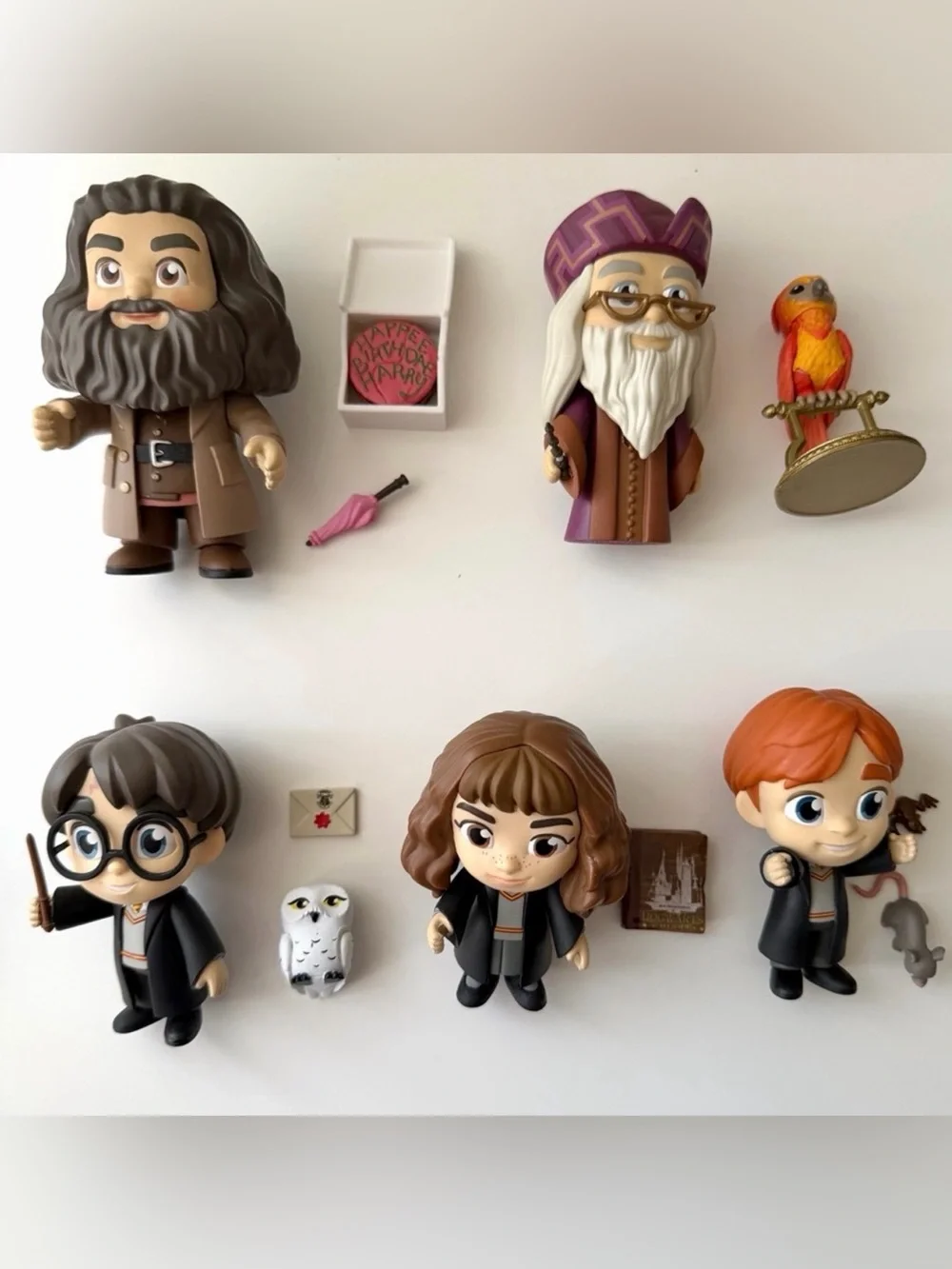 FUNKO 5 Star Harry Potter Figure Lot - Hagrid, Dumbledore, Harry, Ron & Hermione