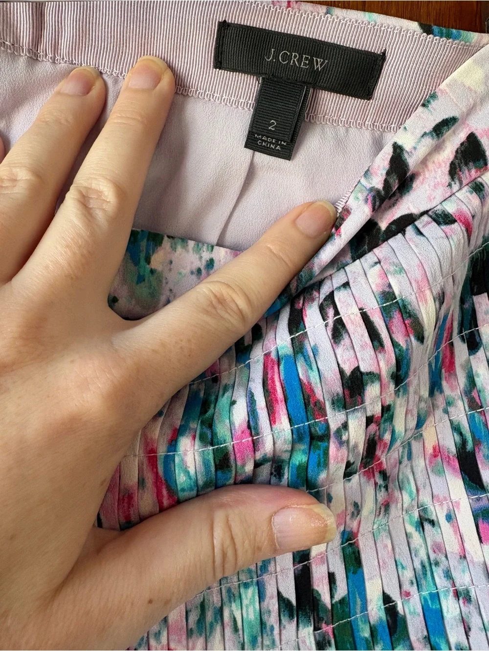 J. Crew lightweight pleated