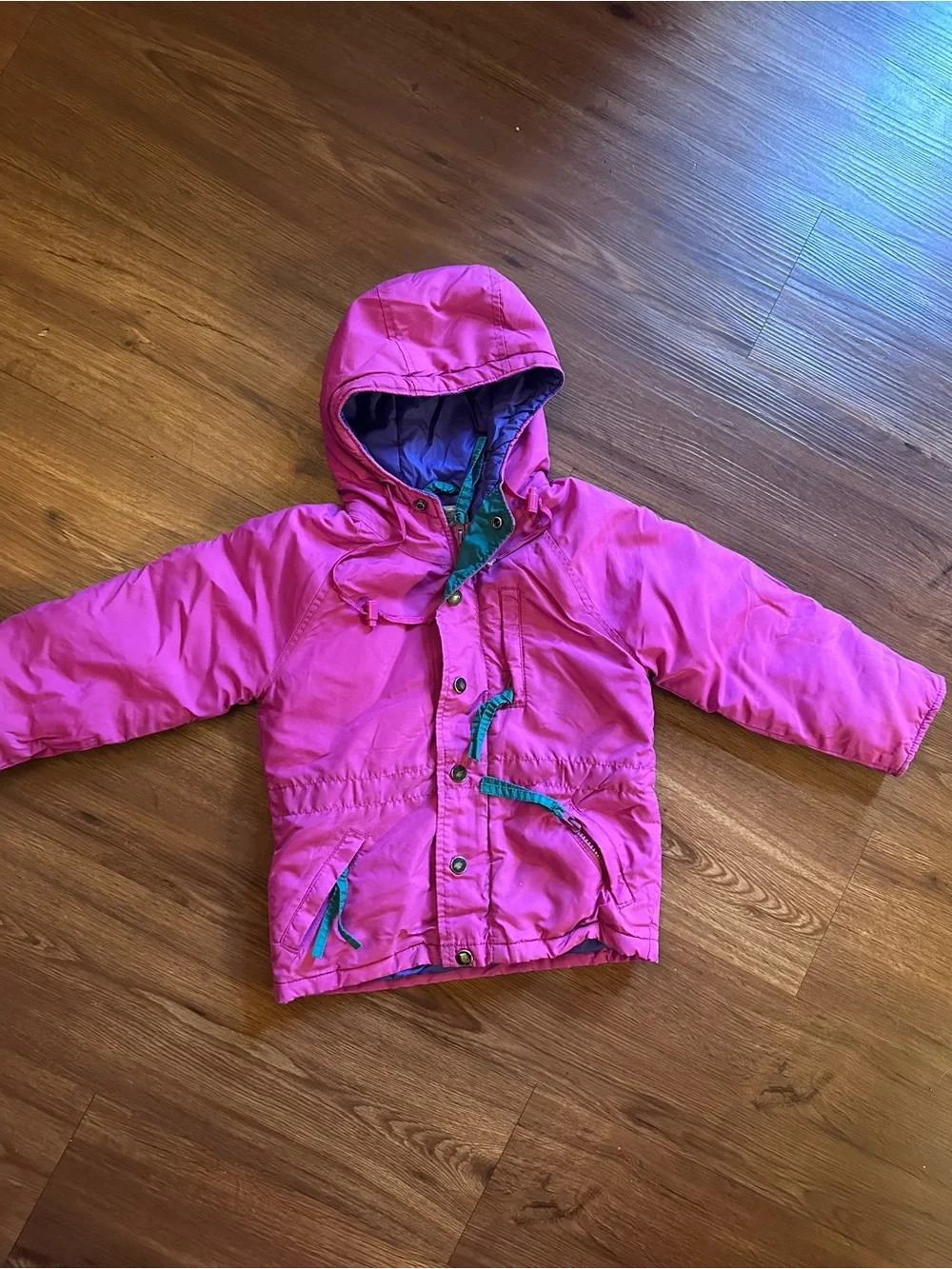 Vintage REI Pink purple and Teal Kids Jacket