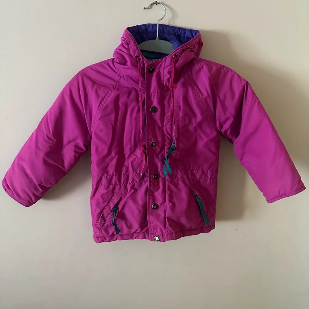Vintage REI Pink purple and Teal Kids Jacket