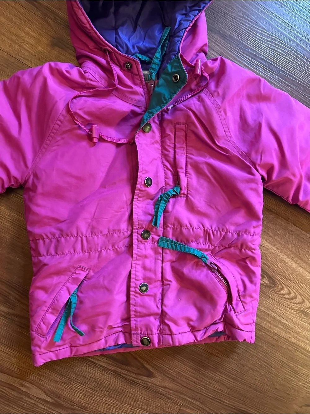 Vintage REI Pink purple and Teal Kids Jacket