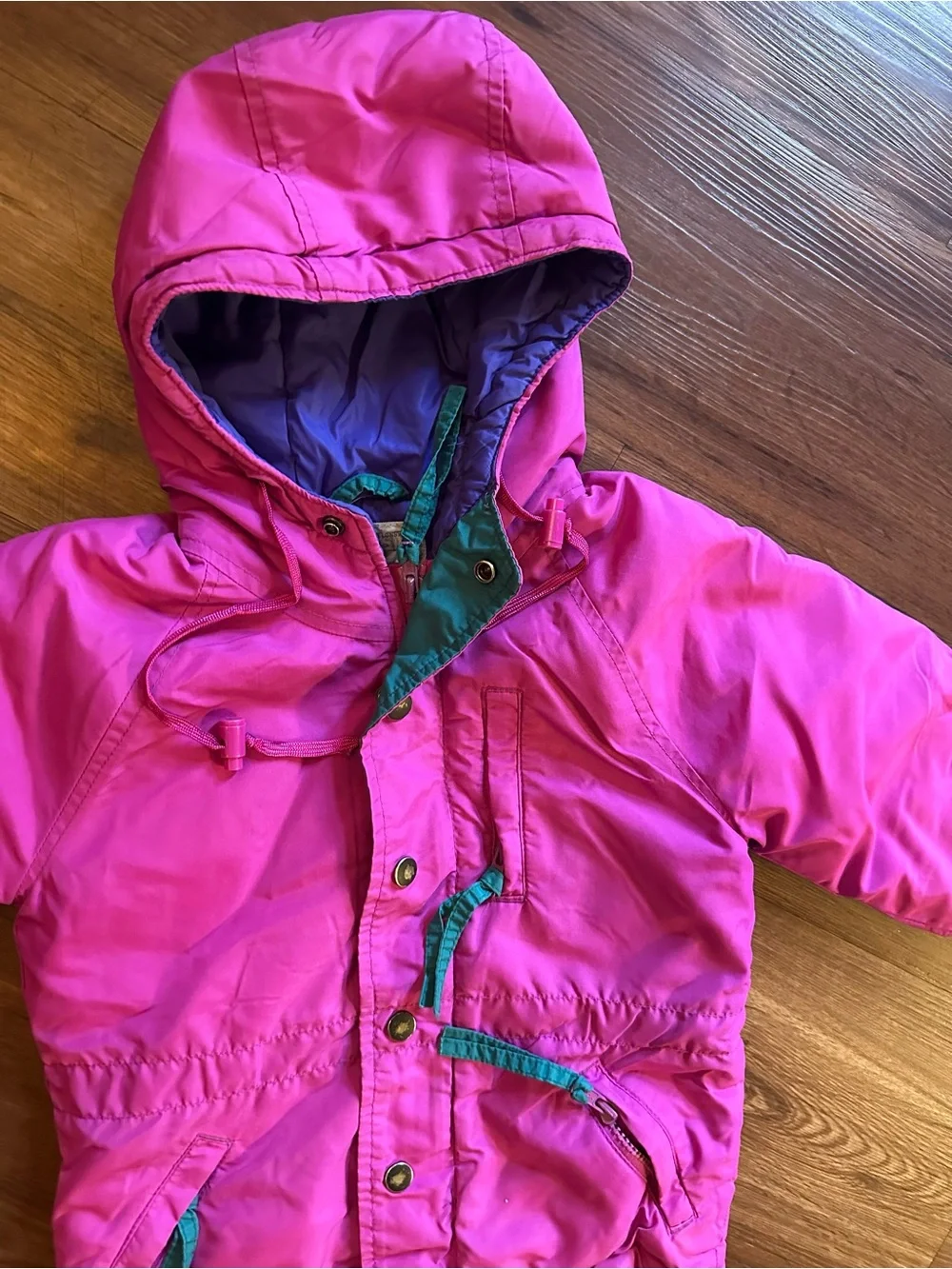 Vintage REI Pink purple and Teal Kids Jacket