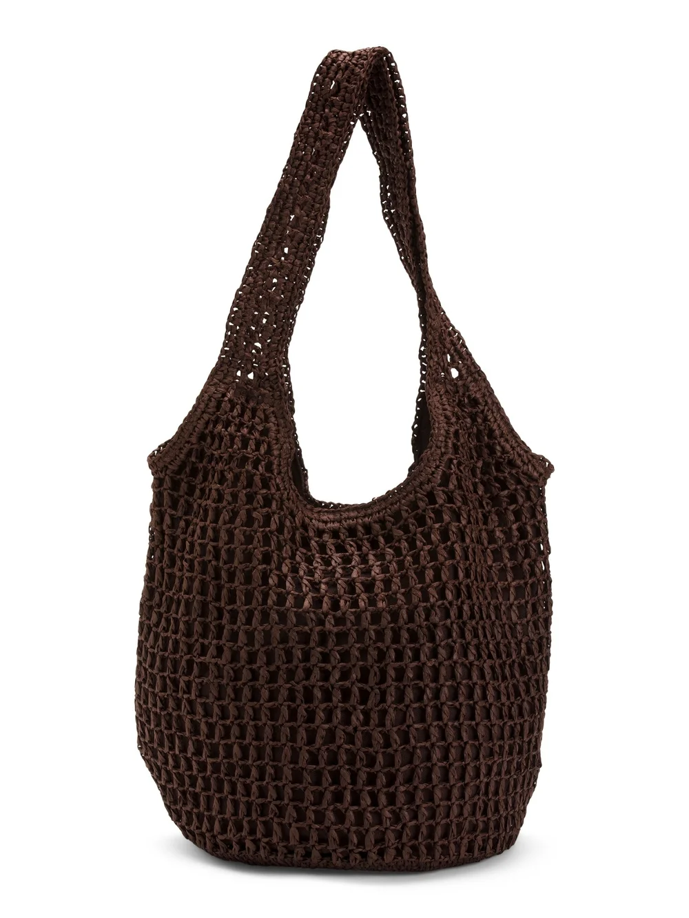 Haute Hippie Dark Brown Crocheted Tote Shoulder Bag