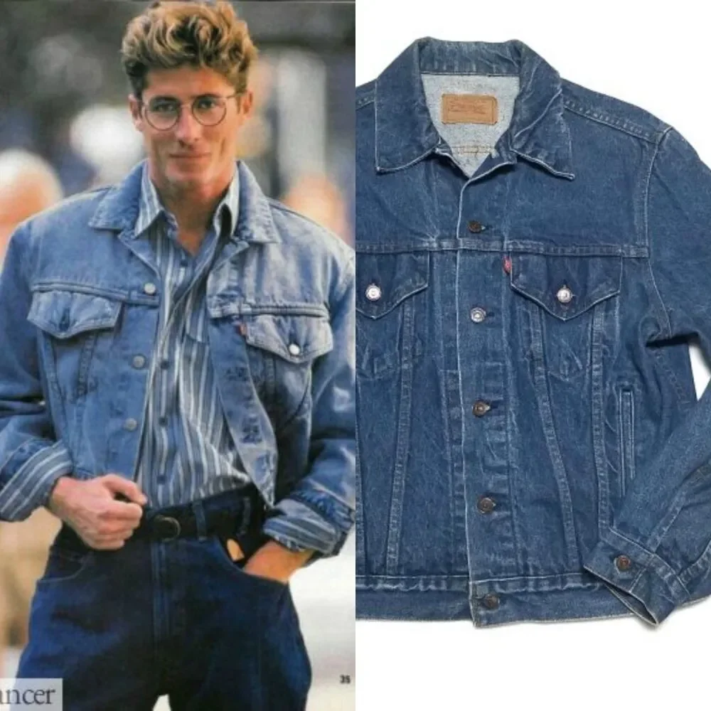 VINTAGE Levi's 506 Mid Wash Denim Trucker Jacket L